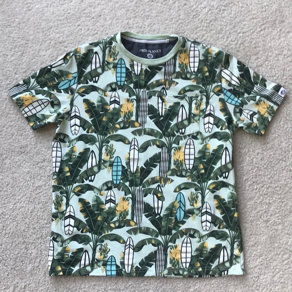 Free Planet Surf Board Print Tee - Picture 2 of 11